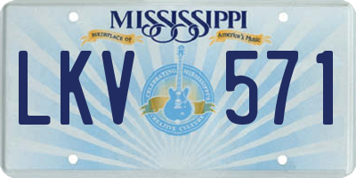 MS license plate LKV571
