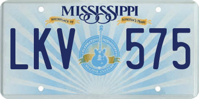 MS license plate LKV575