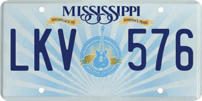 MS license plate LKV576