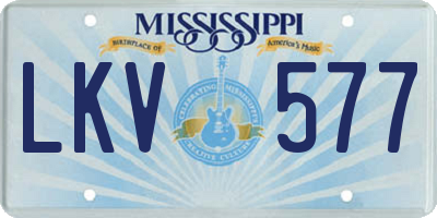 MS license plate LKV577