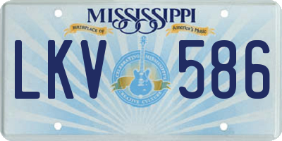 MS license plate LKV586