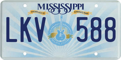 MS license plate LKV588