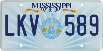 MS license plate LKV589