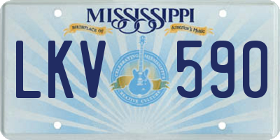 MS license plate LKV590