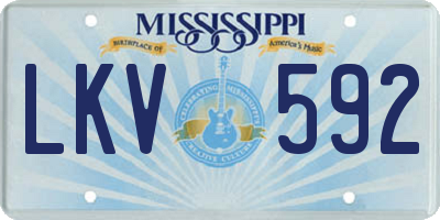 MS license plate LKV592