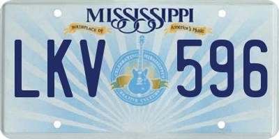 MS license plate LKV596