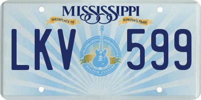 MS license plate LKV599