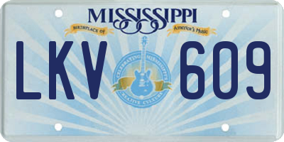 MS license plate LKV609