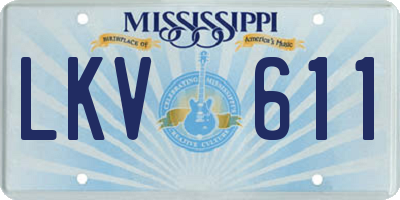 MS license plate LKV611