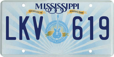 MS license plate LKV619