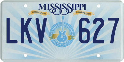 MS license plate LKV627