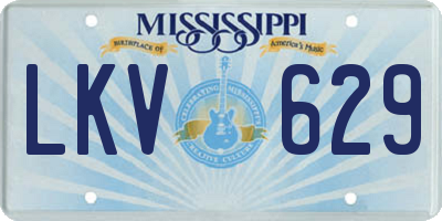 MS license plate LKV629