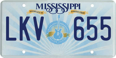 MS license plate LKV655