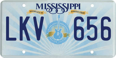 MS license plate LKV656
