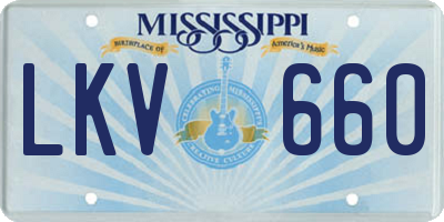 MS license plate LKV660