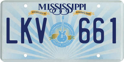 MS license plate LKV661