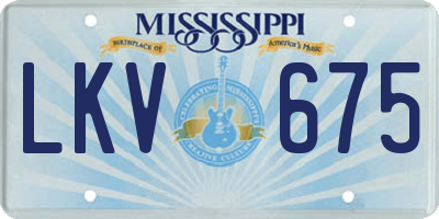 MS license plate LKV675