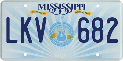 MS license plate LKV682