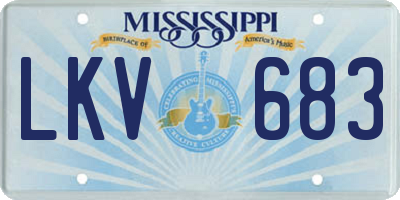 MS license plate LKV683