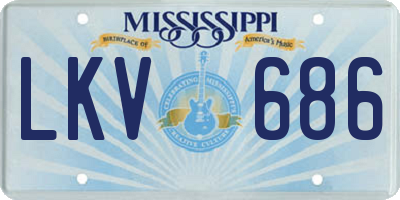 MS license plate LKV686