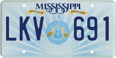 MS license plate LKV691