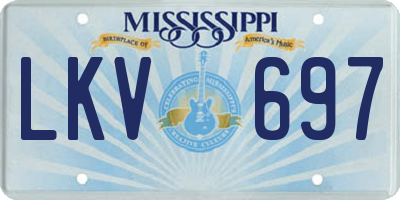 MS license plate LKV697