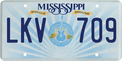 MS license plate LKV709