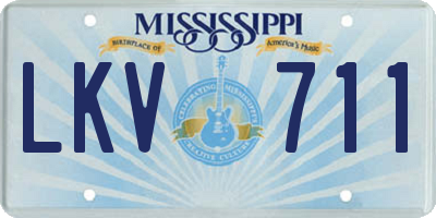 MS license plate LKV711