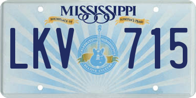 MS license plate LKV715