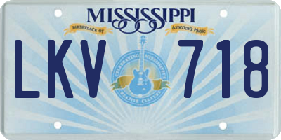 MS license plate LKV718