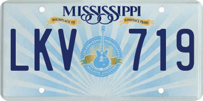MS license plate LKV719