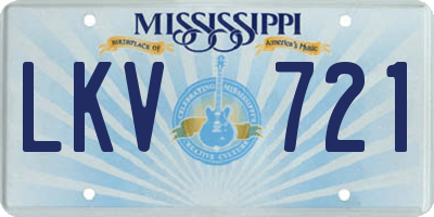 MS license plate LKV721
