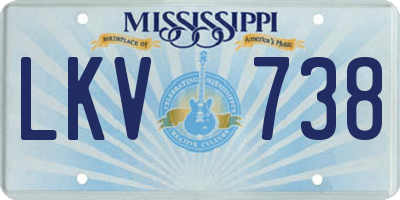 MS license plate LKV738