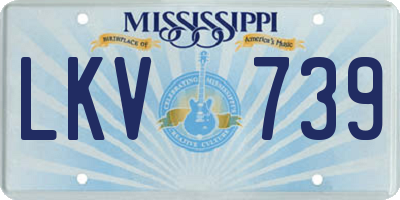 MS license plate LKV739