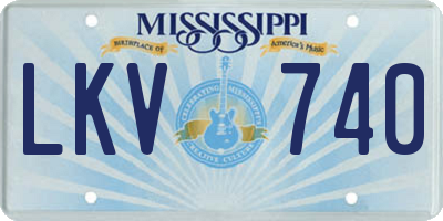 MS license plate LKV740