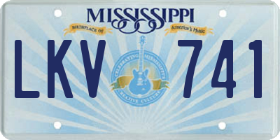 MS license plate LKV741