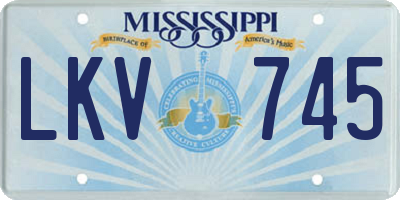 MS license plate LKV745