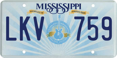 MS license plate LKV759