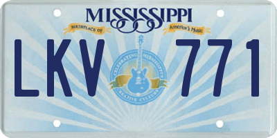 MS license plate LKV771