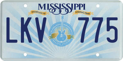 MS license plate LKV775