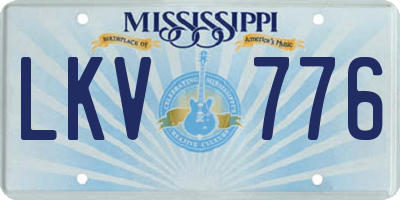 MS license plate LKV776