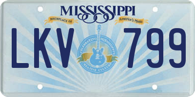 MS license plate LKV799