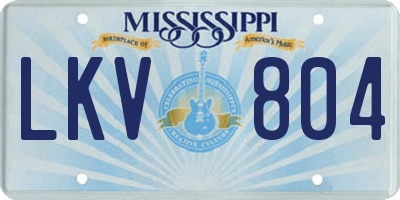 MS license plate LKV804