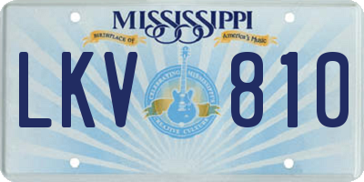 MS license plate LKV810