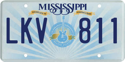 MS license plate LKV811