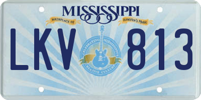 MS license plate LKV813