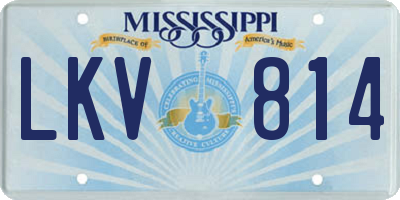 MS license plate LKV814