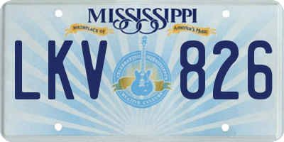 MS license plate LKV826