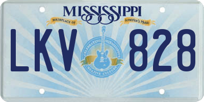 MS license plate LKV828