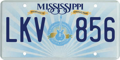 MS license plate LKV856